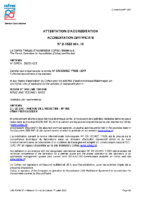 Attestation d&rsquo;accréditation n°2-1558 rév. 18_Etalonnage des Masses et des IPFNA