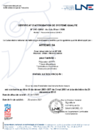 Certificat d&rsquo;approbation LNE – 38462 Rev 5_Réparation des IPFA